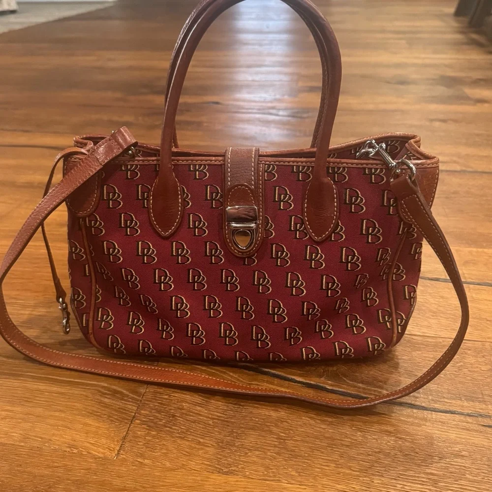 Dooney & Bourke Red and Brown Satchel